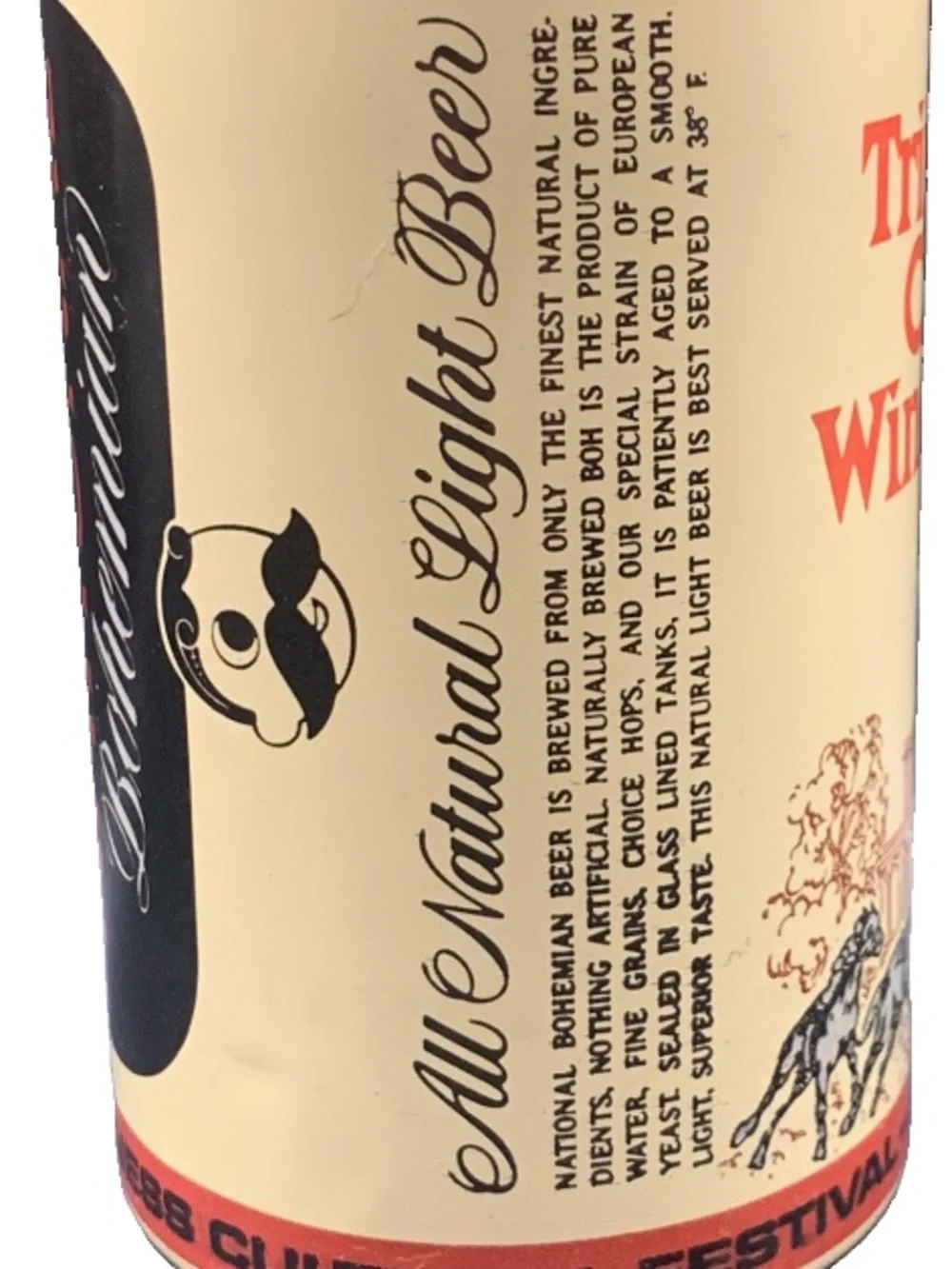 Vintage Beer Can National Bohemian Triple Crown Winners Empty Preakness 1978